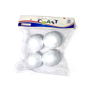 Craft Thermocol Ball round shapes - 4pcs - Nejoom Stationery