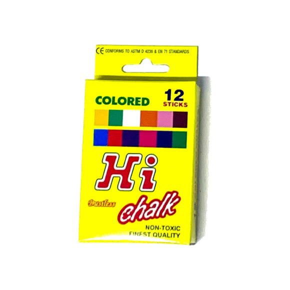 Hi Colored Chalk- 12 sticks