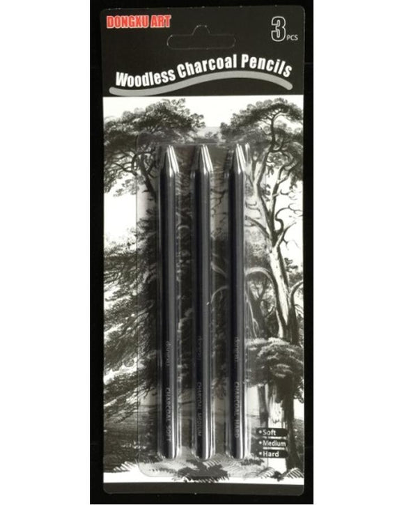 Woodless Charcoal pencil 3pcs - Nejoom Stationery