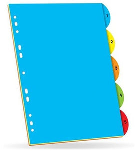 ZS Index Divider 1-6  A4 Colored Round - Nejoom Stationery