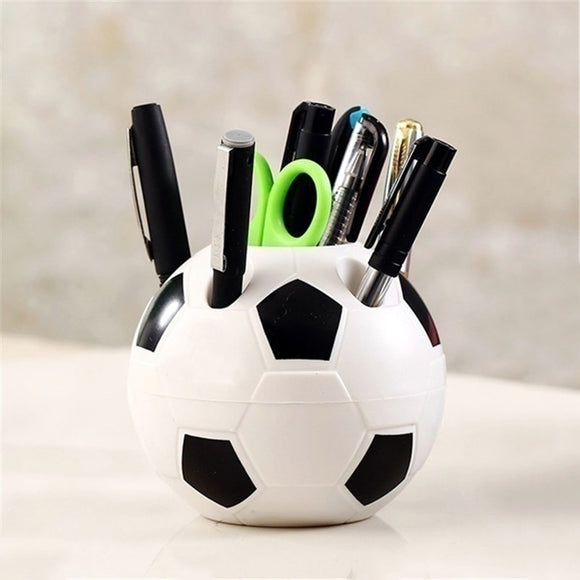 Soccer Shape Tool Supplies Pen Pencil Holder Football Shape Toothbrush Holder Desktop Rack Table Home Decoration Student Gifts 