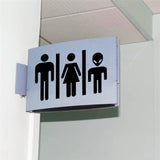 Toilet Entrance Sign Door Stickers - Nejoom Stationery