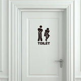 Toilet Entrance Sign Door Stickers - Nejoom Stationery