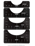 Spot T-shirt Guiding ruler round neck calibration alignment ruler-Black